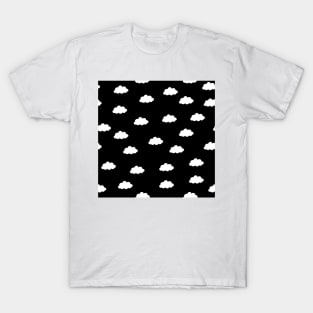 White clouds in black background T-Shirt